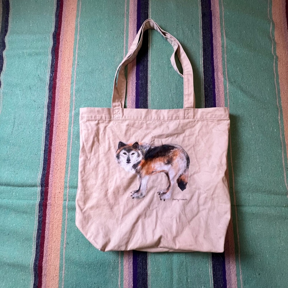 econscious Tote Bag Unisex OS Beige Wolf Molly Cranch Organic Cotton Canvas